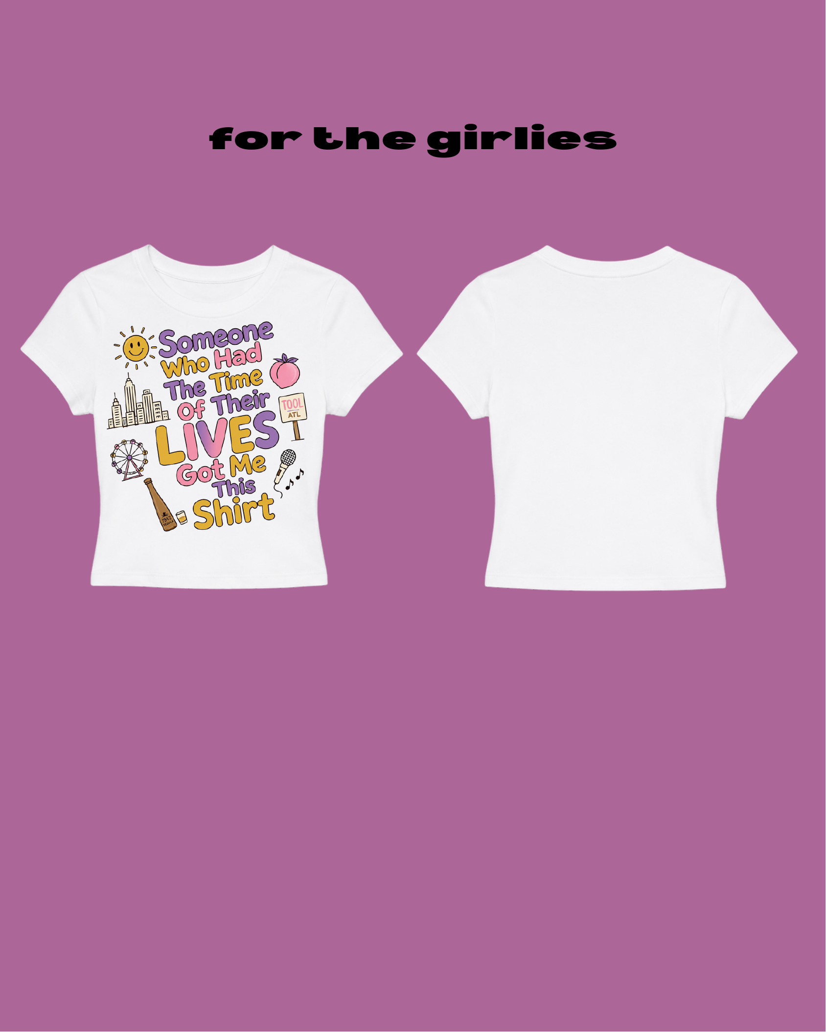 Time Of Their Lives Baby Tee front and back